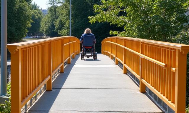 Barrierefreie Rampen und Brückenzugänge