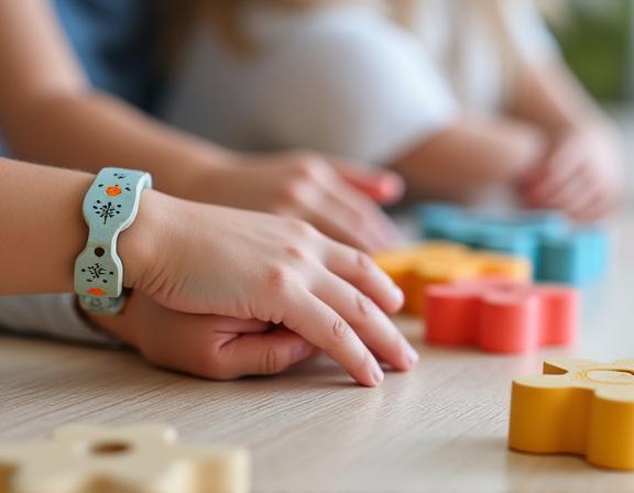 Kindersicherer Familienschmuck aus Holz