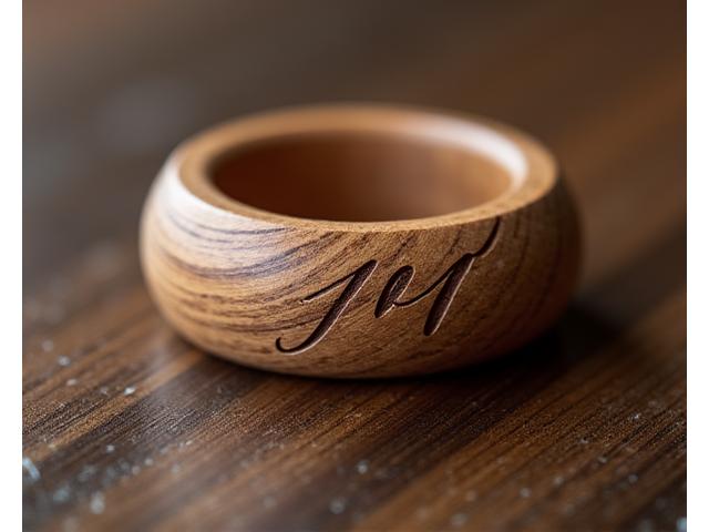 Personalisierte Gravur auf Holzschmuck